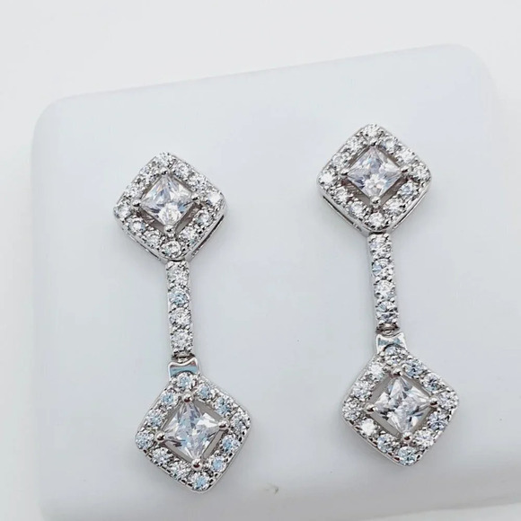 "925 Sterling Silver Cubic Zirconia Earrings, U19254677 - Picture 9 of 11